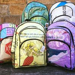 Recycled Feedsack Mermaid Backpack