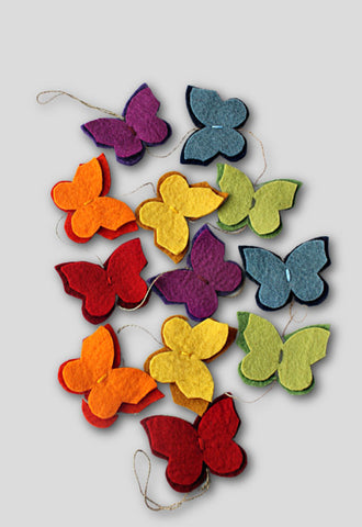 Felted Butterfly Garland